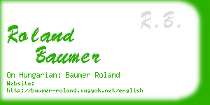 roland baumer business card